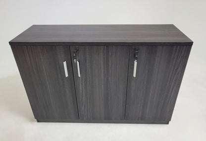 Modern 1200mm Wide Grey Oak Executive Office Three Door Cupboard - LX-6846T-3DR