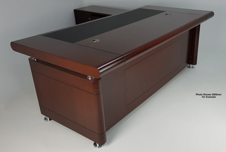 Large Mahogany Executive Office Desk with Pedestal and Return - 1861