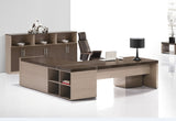 Large Executive Corner Desk In Light and Chocolate Oak Veneer - 2800mm - JRC282