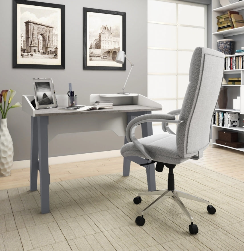 Small gray desk deals chair