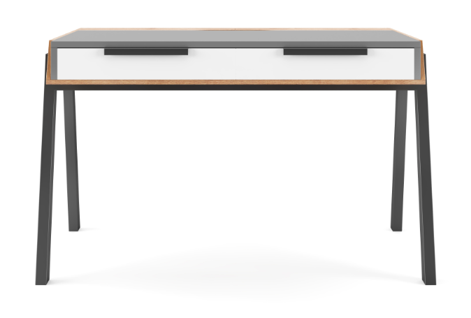 Geneva Walnut & Grey Home Office Desk