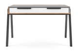 Geneva Walnut & Grey Home Office Desk