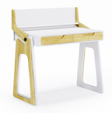Palmer Oak & White Adjustable Sit Stand Home Office Desk
