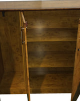 Five Door Tall Two Tone Yew Office Cupboard - 1860T