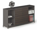 Quality Executive Office Credenza Walnut with Grey - ZG-K1804