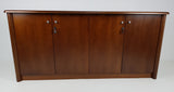 Real Wood Veneer Four Door Executive Walnut Cupboard - 6846T