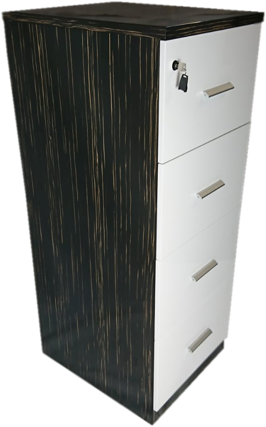 EX SHOWROOM - Senato Zebrano Executive Office Four Drawer Filing Cabinet - 6852-AB Huddersfield