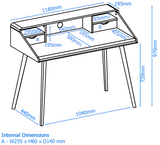 Yeovil White & Oak Home Office Desk