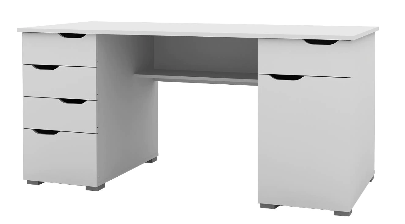 white office desk