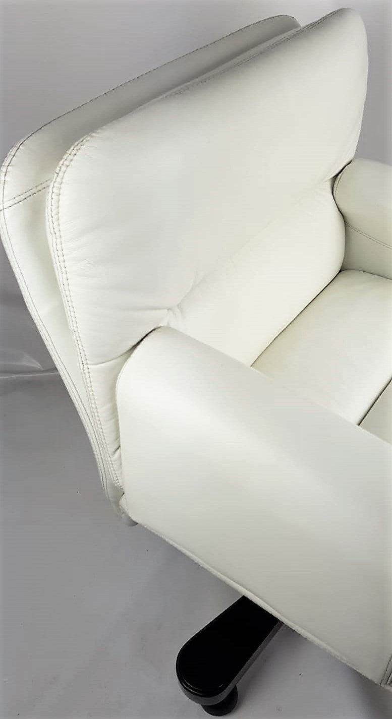 Modern White Leather Executive Office Chair HSNB019 Order Office