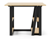 Penzance Oak & Black Home Office Desk