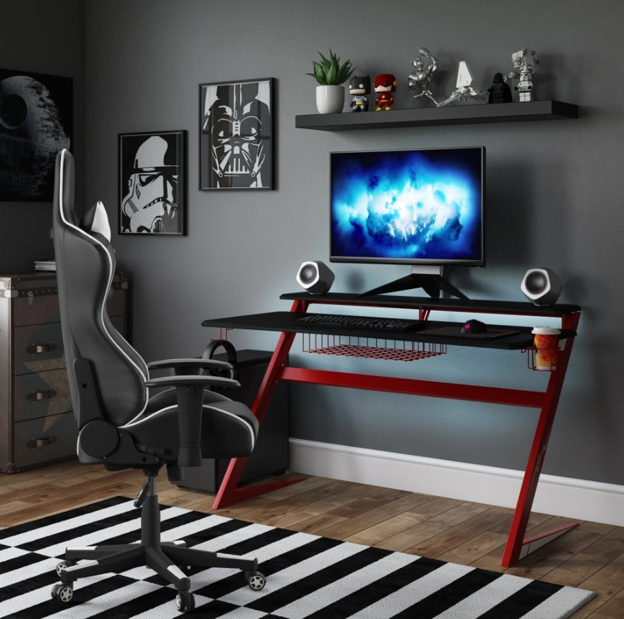 Aries Carbon Fiber Effect Gaming Home Office Desk
