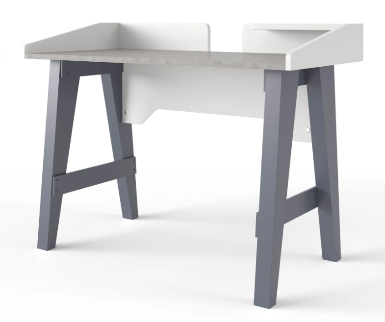 Truro Grey Faux Marble Home Office Desk