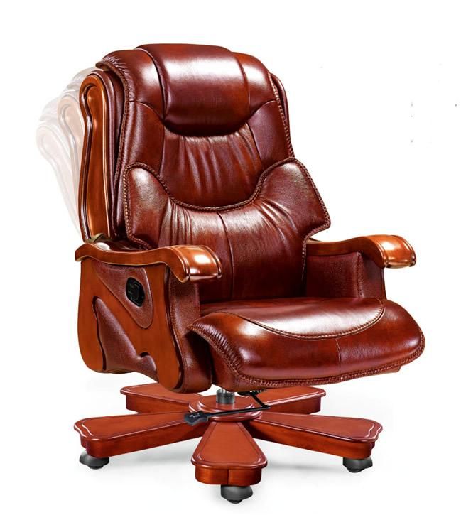 Luxury Brown Leather Executive Boss Chair -  A008