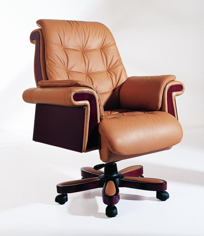 Leather discount office stool