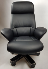 Large Luxury Executive Office Chair with Genuine Black Leather - YS1605A