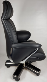 Large Luxury Executive Office Chair with Genuine Black Leather - YS1605A