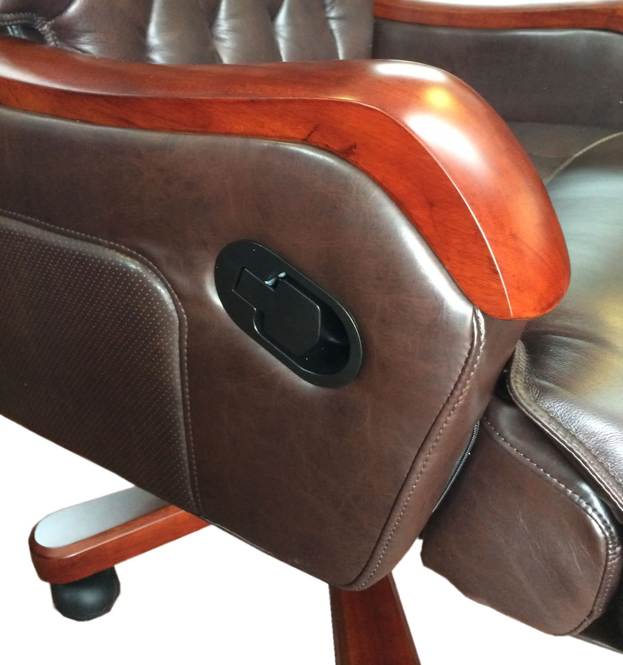 Genuine Brown Leather Executive Office Chair - FD6B