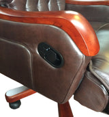 Genuine Brown Leather Executive Office Chair - FD6B