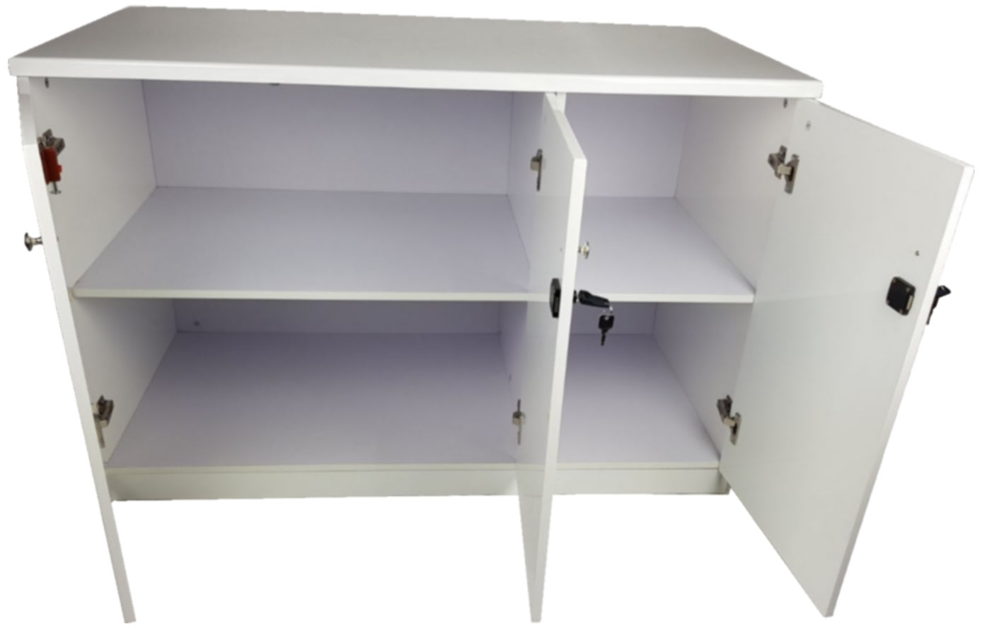White Gloss Executive Three Door Cupboard - 6846TD
