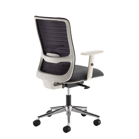 Arcade Black Mesh Back and Grey Fabric Seat