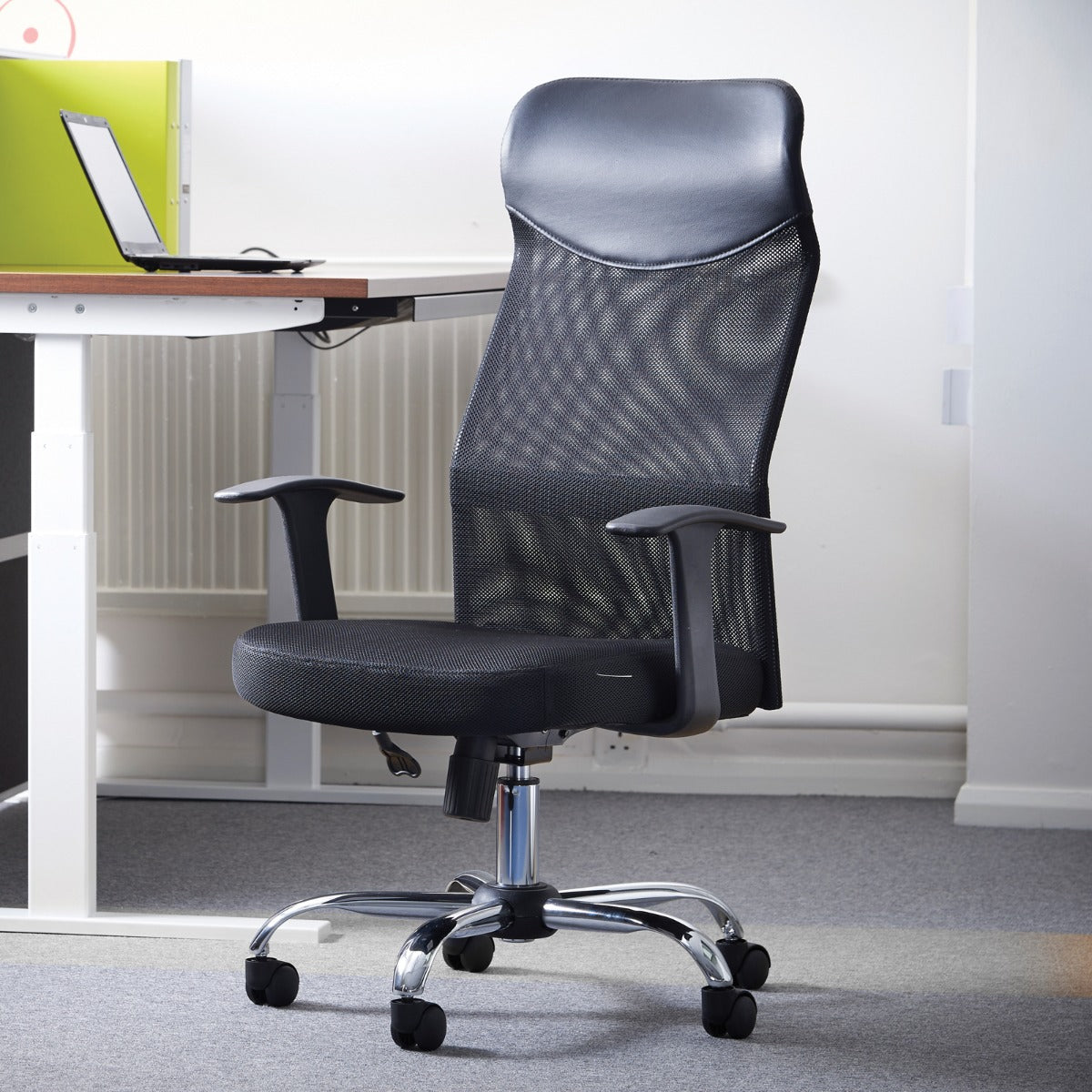 Suppliers Of Aurora High Back Black Mesh Operators Office Chair North Yourkshire