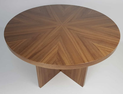 Executive Round Meeting Table in Light Oak - 1200mm - B02-E04