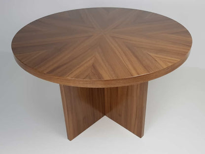 Executive Round Meeting Table in Light Oak - 1200mm - B02-E04