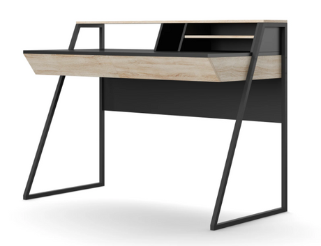 Salcombe Oak & Black Home Office Desk