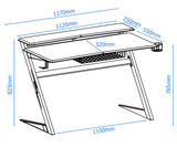 Aries Carbon Fiber Effect Gaming Home Office Desk
