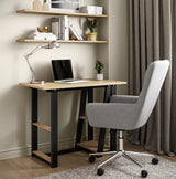 Penzance Oak & Black Home Office Desk