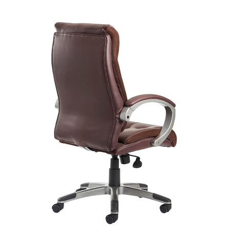 Catania Brown Leather Faced Office Chair