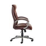 Catania Brown Leather Faced Office Chair
