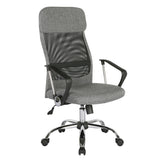 Chord High Back Grey Fabric and Mesh Operators Office Chair