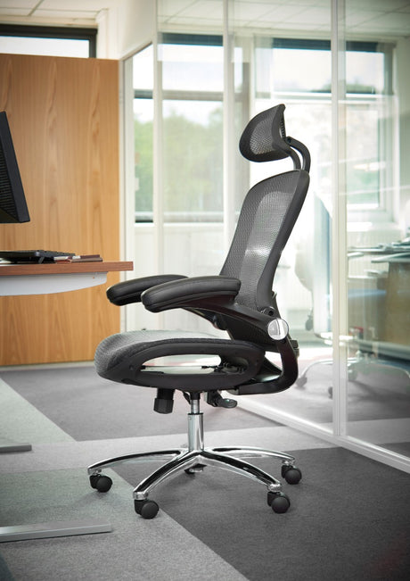 Curva High Back Black Mesh Office Chair