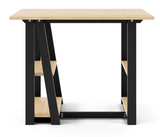 Penzance Oak & Black Home Office Desk