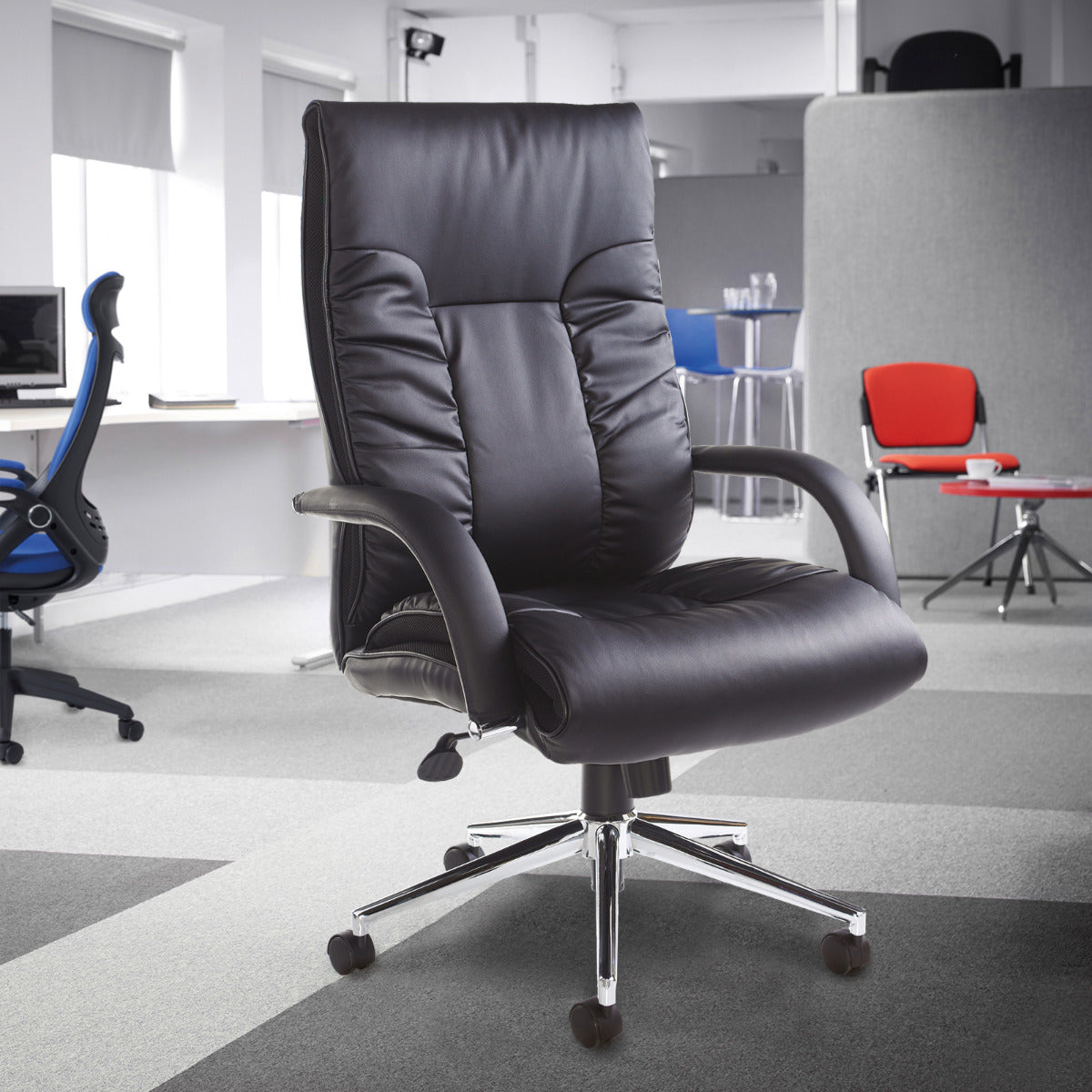 Derby High Back Faux Leather Office Chair Near Me