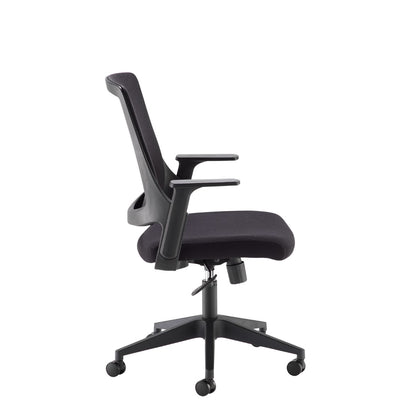 Duffy Black Mesh Back and Fabric Seat Operator Office Chair