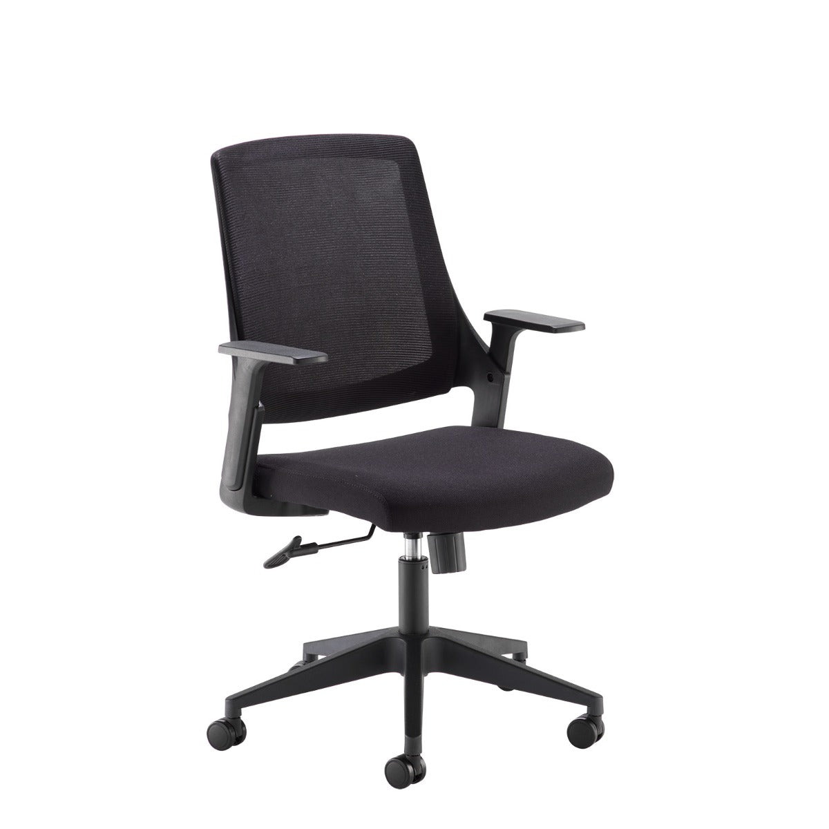 Suppliers Of Duffy Black Mesh Back and Fabric Seat Operator Office Chair North Yourkshire