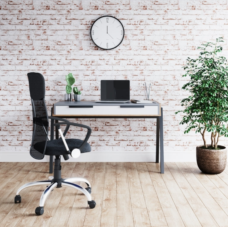 Small grey store office desk