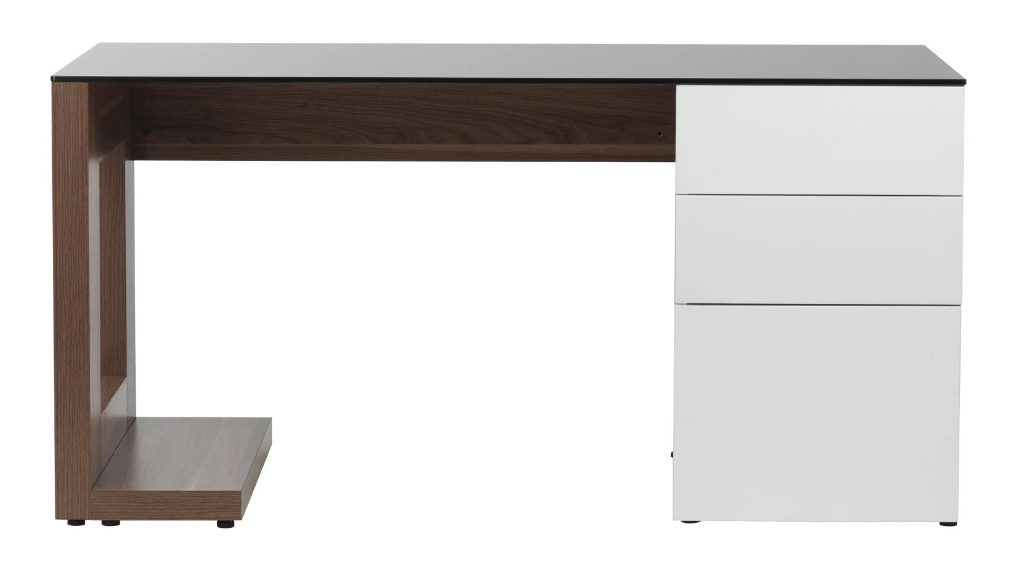 Sorbonne Walnut & White Home Office Desk
