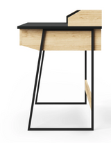 Salisbury Oak & Black Home Office Desk
