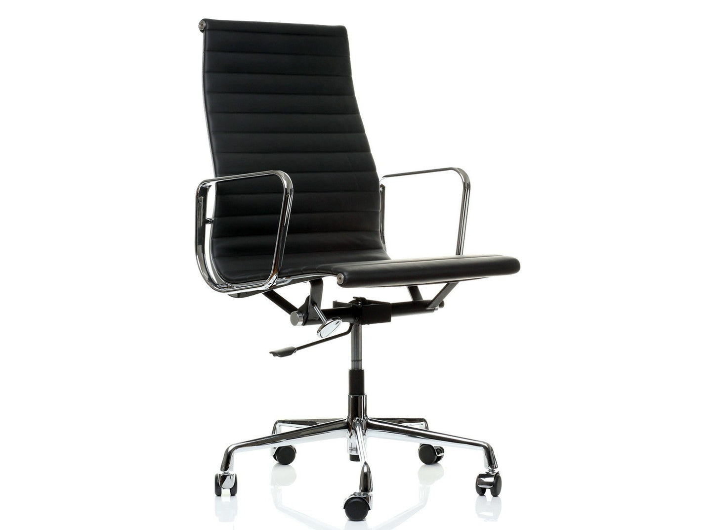 High Back Black Leather Eames-Style Office Chair for Home & Commercial Use - HB-A13