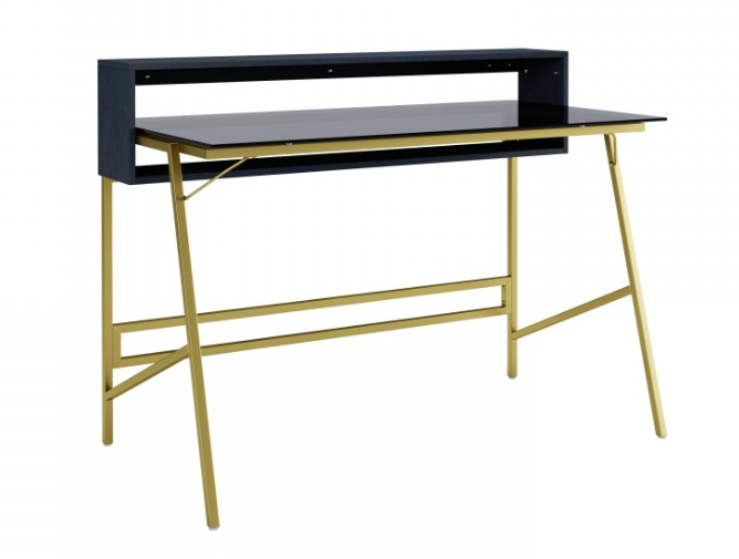Gold glass office deals desk