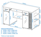 San Jose Beech Effect Home Office Desk