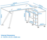 Augusta Glass Computer Desk