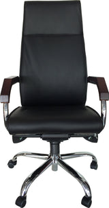 Senato SEN-DES-V57 Contemporary Black Leather Office Chair