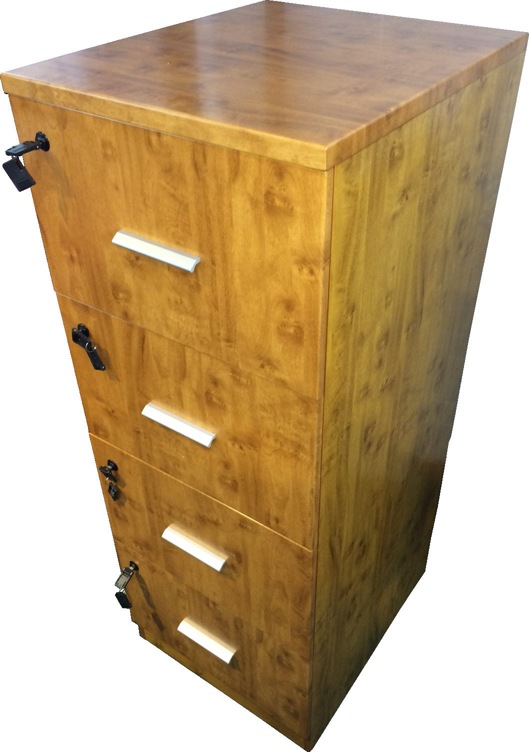 Yew Four Drawer Executive Filing Cabinet - AB84 North Yourkshire