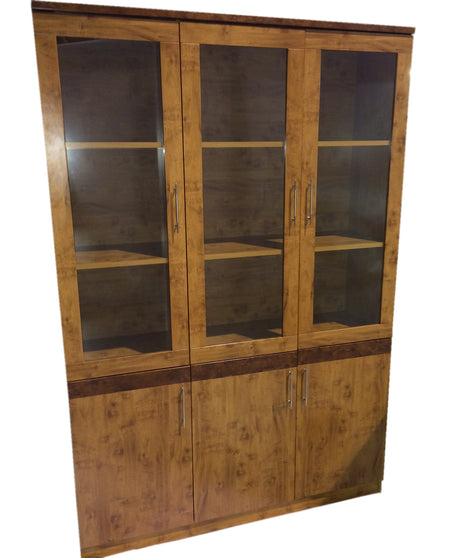 Yew Luxury Bookcase 3 Doors Wide DES-1862-192A-3DR