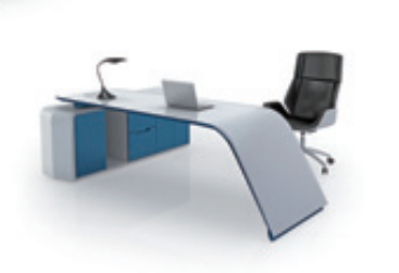 Contemporary White Gloss Office Desk with Side Return - 1800mm to 2500mm - GL7826